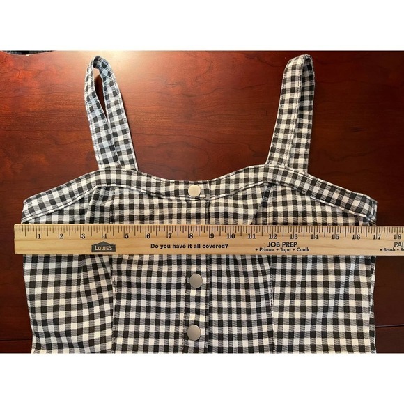 No Boundaries Mini Dress Sz Large 11-13 Gingham Sleeveless Y2k 90s Pockets - Picture 7 of 10